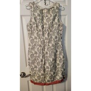 CDC Caren Desiree Linen Blend Paisley Shift Dress Size 10
